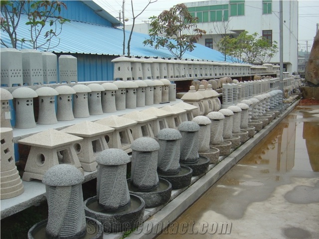 High Quality Natural Granite Lantern and Lamp