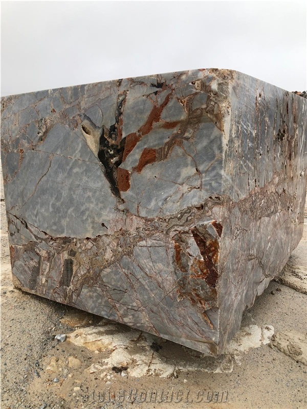 Spider Grey Marble Block, Turkey Grey Marble