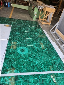 Malachite Big Semiprecious Stone Slab Luxury Design