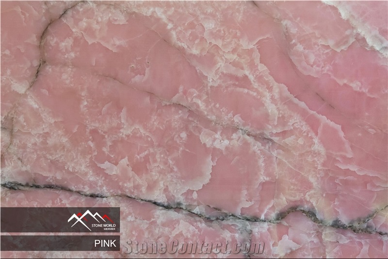 Pink Onyx Slab, Tile