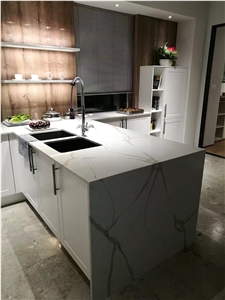 Artificial Marble Stone Calacatta White Quartz Countertop