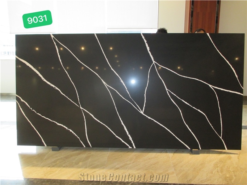 Calacatta Black Quartz Slabs