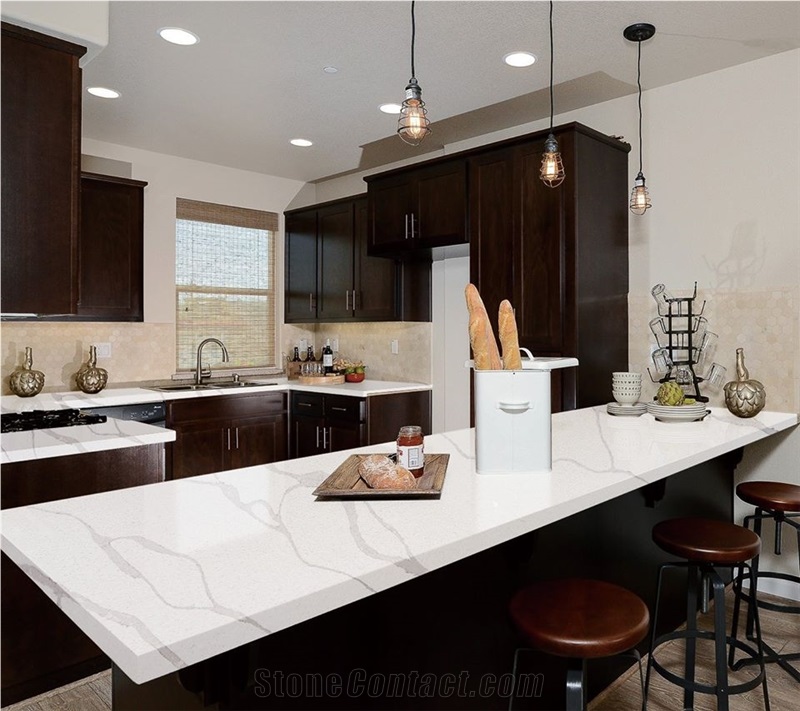 Calacatta White Quartz Countertop