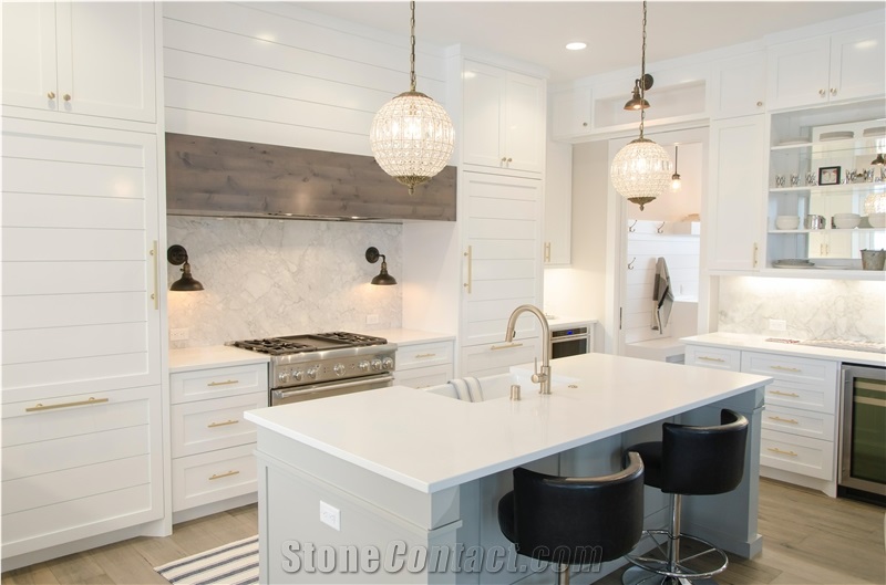Monochrome White Engineered Stone