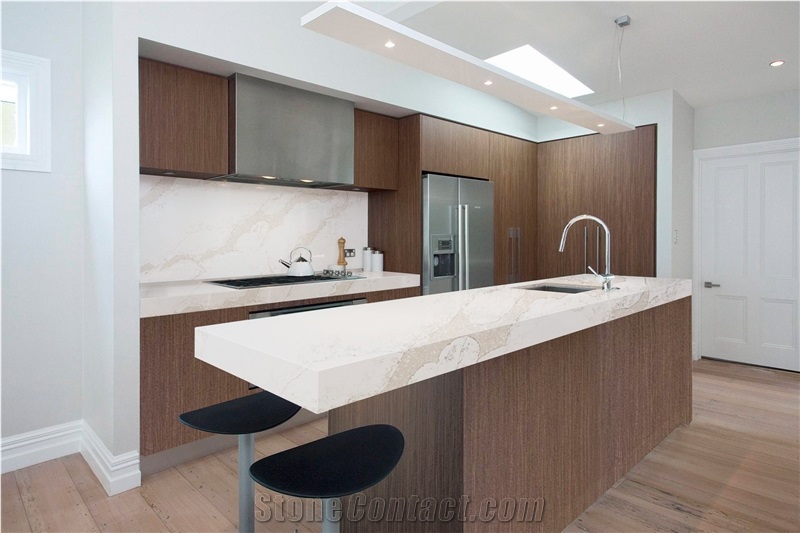 Stone Calacatta White Quartz Countertop