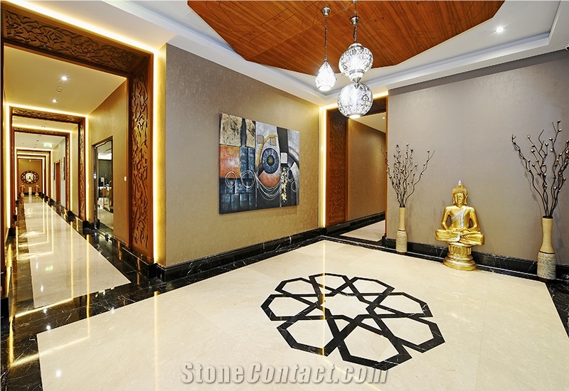 Marble Inlayed Waterjet Floor Hotal Project