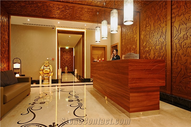 Marble Inlayed Waterjet Floor Hotal Project