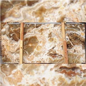 Golden Cloud Onyx Slabs