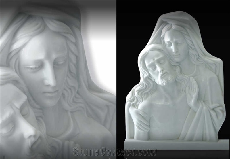 Carrara White Marble Carved Sculptures, Busts