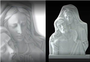 Carrara White Marble Carved Sculptures, Busts