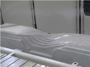 Carrara White Marble Custom Design Bench