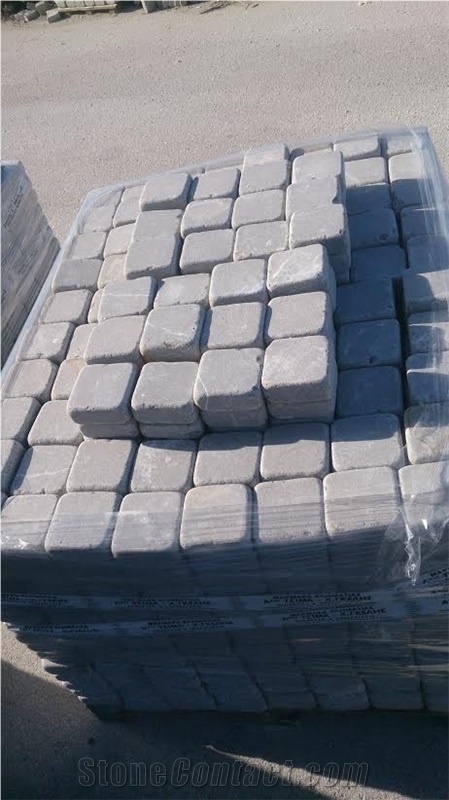 Dematiou Olive Grey Limestone Tumbled Paver Stone