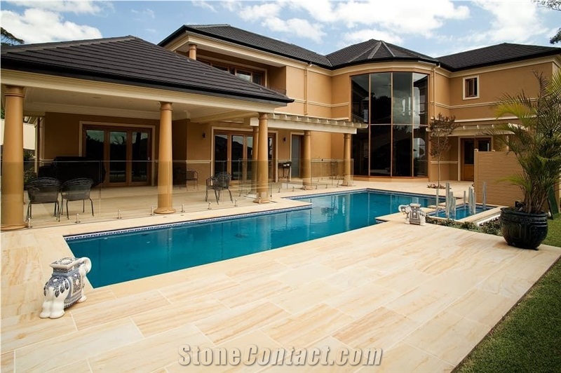 Teak Wood Sandstone Slabs & Tiles
