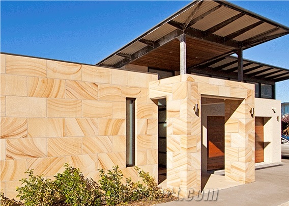 Teak Wood Sandstone Slabs & Tiles