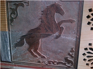Cnc Curving Natural Stone Wall Relief