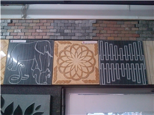 Cnc Curving Natural Stone Wall Relief