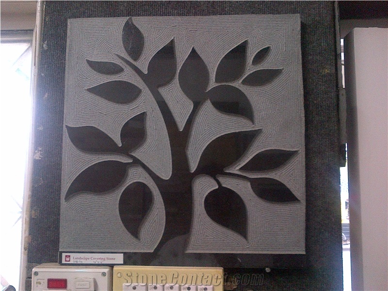 Cnc Curving Natural Stone Wall Relief
