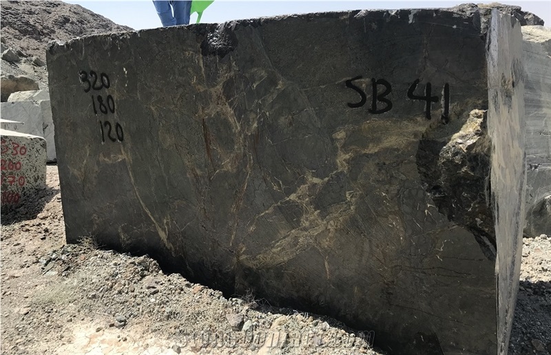 Golden Lightning Granite, Golden Moss Granite, Verde Karzai Granite Blocks