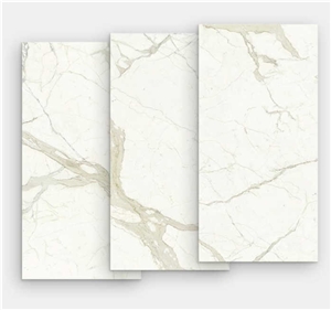 Maxfine Marmi 6mm White Calacatta Levigato Artificial Marble Looks Full Body Porcelain Stoneware Made