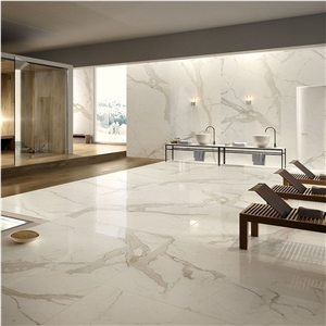 Maxfine Marmi 6mm White Calacatta Levigato Artificial Marble Looks Full Body Porcelain Stoneware Made