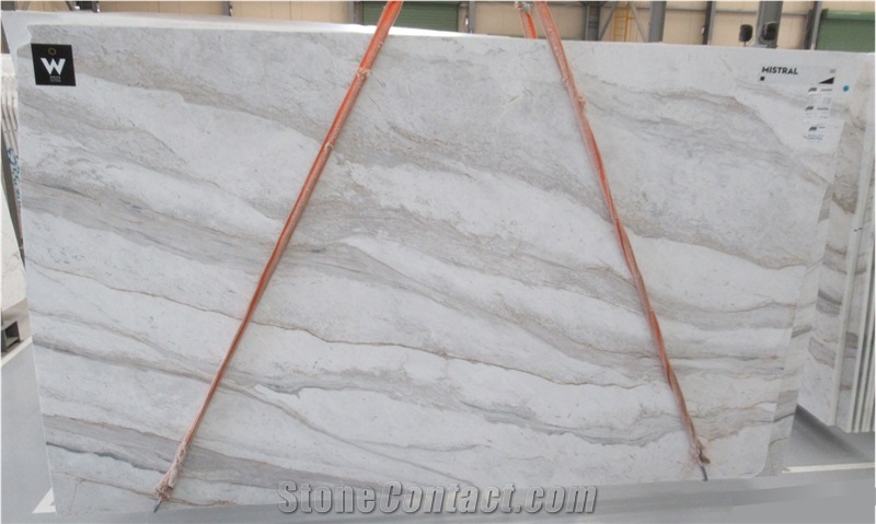 Mistral Marble Slabs, Mistral White Marble
