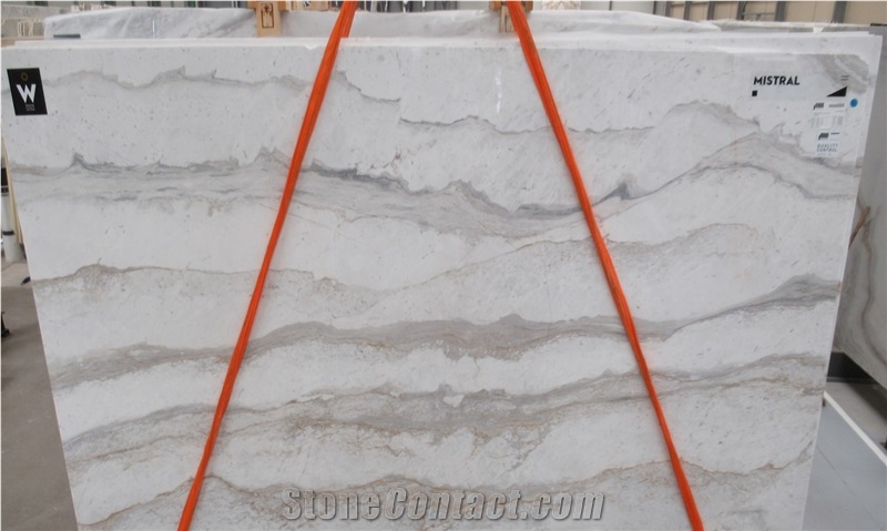 Mistral Marble Slabs, Mistral White Marble