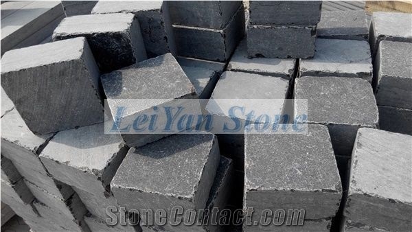 Antique Tumbled Blue Stone Cube,Paver, L828