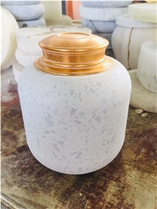 Terrazzo Stone Bathroom Dispenser, Bath Set