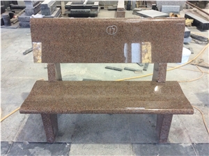 Canada Morning Rose Granite Memorial Bench, Park Monumental Bench