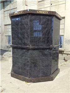 India Mahogany Granite Octangle Columbarium 72