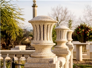 Granite Pilar Balaustre Colunas Pilares, Granito Amarelo Ponte De Lima Columns