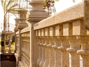Granite Pilar Balaustre Colunas Pilares, Granito Amarelo Ponte De Lima Columns