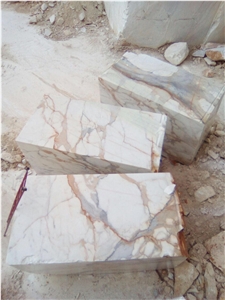 Calacatta Gold Italian Marble Blocks from Quarry