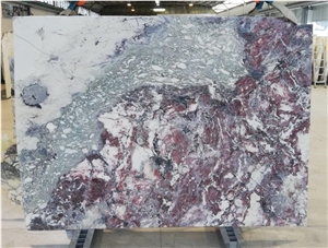 Fior Di Pesco Apuano Marble Slabs / Bianco Fantastico