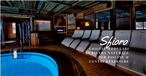 Sfioro Pietra Di Luserna Pool Coping Tiles, Pool Terrace Pavers