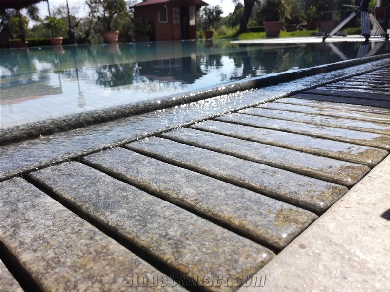 Sfioro Pietra Di Luserna Pool Coping Tiles, Pool Terrace Pavers