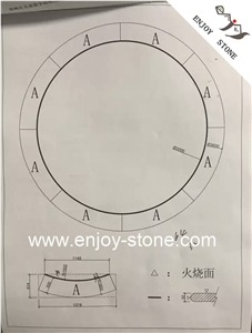 Curved G654 Granite Original Dark Grey Impala