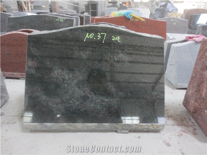 Tropical Green Granite Upright Headstone 01