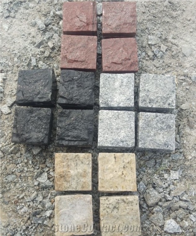 Granite Cobbles, Grey Granite Cube Stone & Pavers