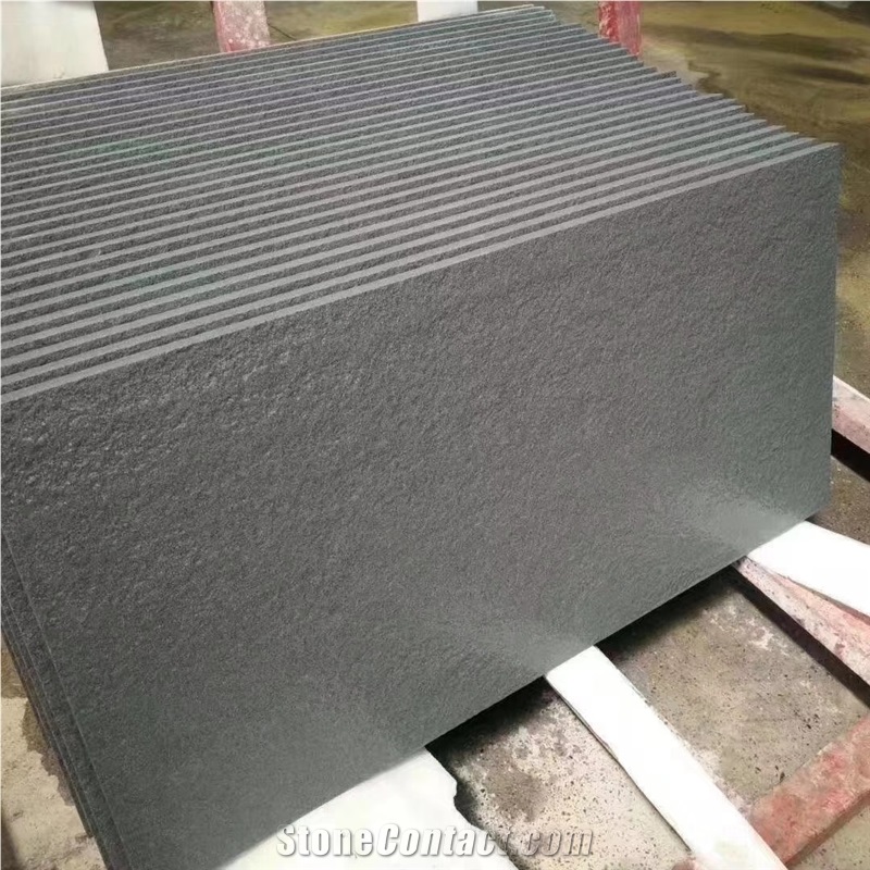 Black Sandstone Tiles Black Sandstone Flamed Slabs
