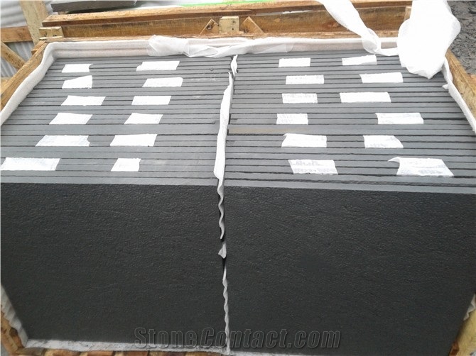 Black Sandstone Tiles Black Sandstone Flamed Slabs