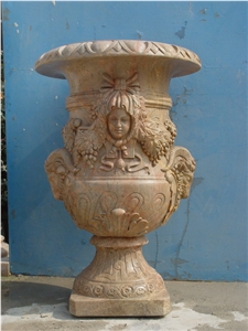 Flower Pots White Marble Garden Flower Vases