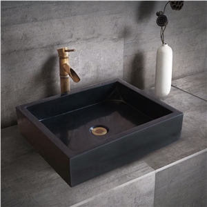 China Black Granite Sink,Nature Stone Basins