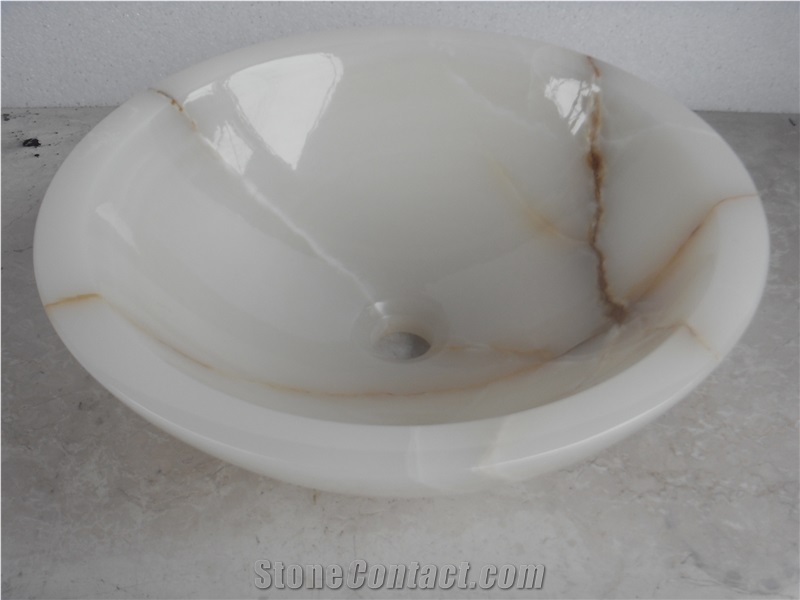 White Onyx Wash Basin, White Onyx Washbasin