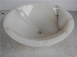 White Onyx Wash Basin, White Onyx Washbasin