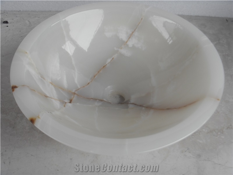 White Onyx Wash Basin, White Onyx Washbasin
