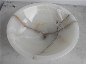 White Onyx Wash Basin, White Onyx Washbasin