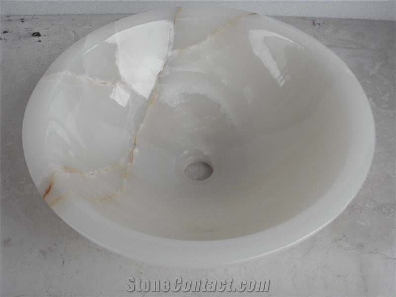 White Onyx Wash Basin, White Onyx Washbasin
