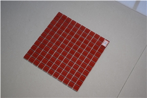 Artistic Red Colored Glaze Crystal Glass Mosaic Artistic Red Colored Glaze Crystal Glass Mosaic
