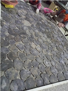 Black Agate Semi Precious Stone Wall Cladding